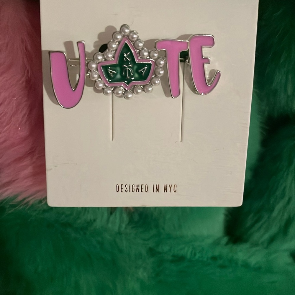 New AKA vote brooch